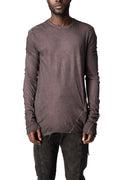 Long sleeve light cotton long sleeve tee, Wine Resin