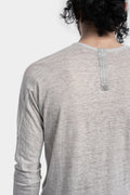 Semi Raglan linen long sleeve T-Shirt, Alu