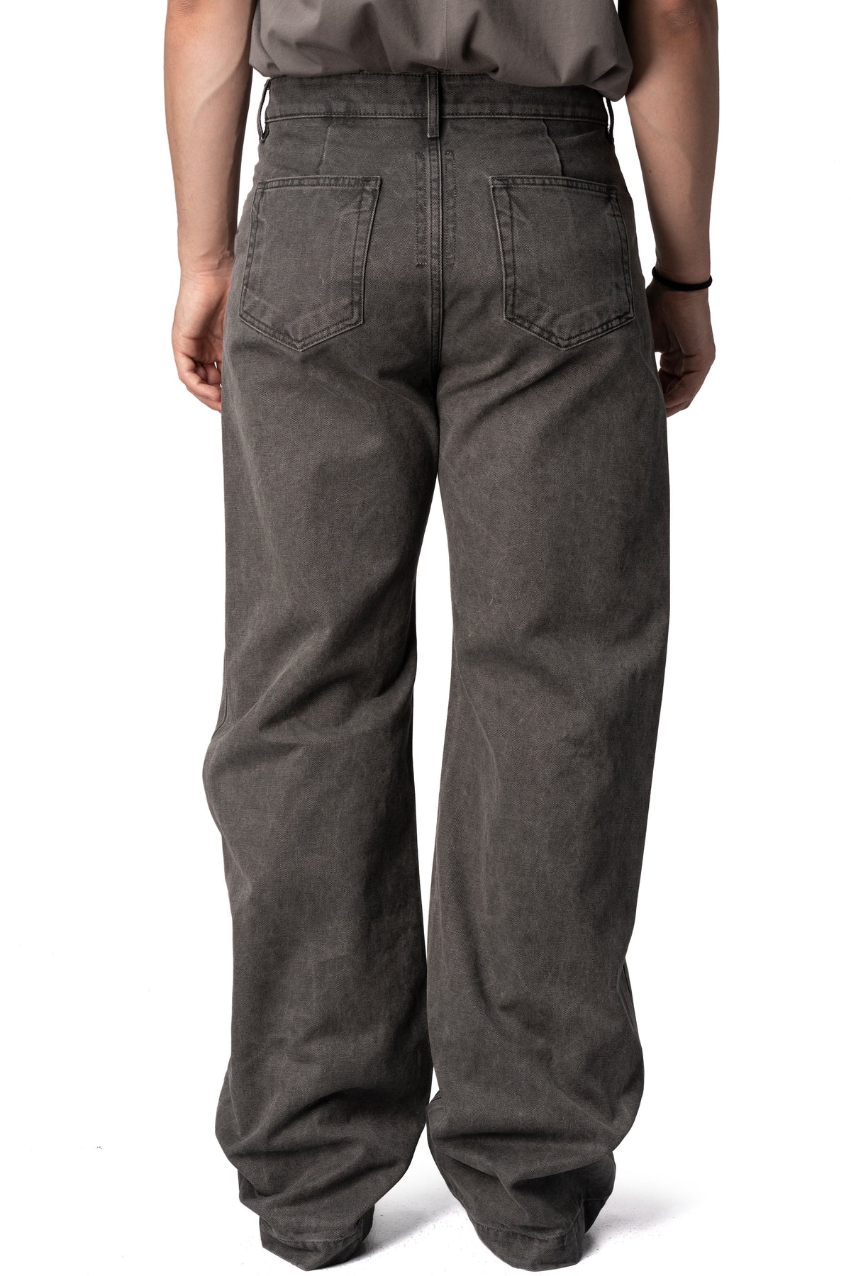 Geth coated canvas jeans, Gravel