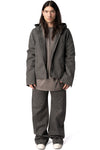 Gimp Zipfront hooded canvas jacket, Gravel