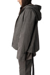 Gimp Zipfront hooded canvas jacket, Gravel