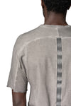 Raglan cut leather spine t-shirt, Elephant grey