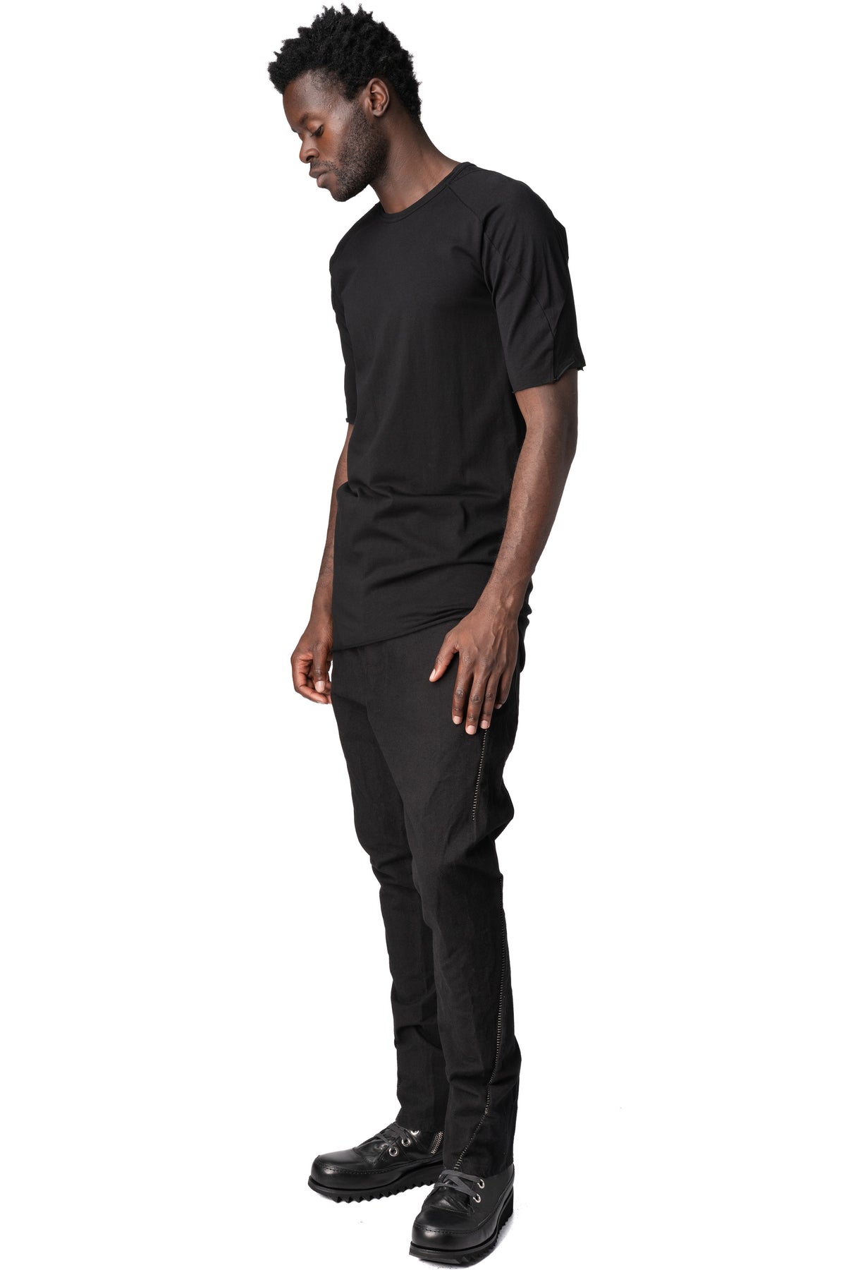 Musculature cut-out t-shirt, Black