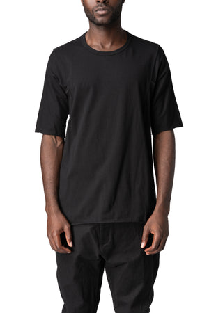 Raglan cut leather spine t-shirt, Black