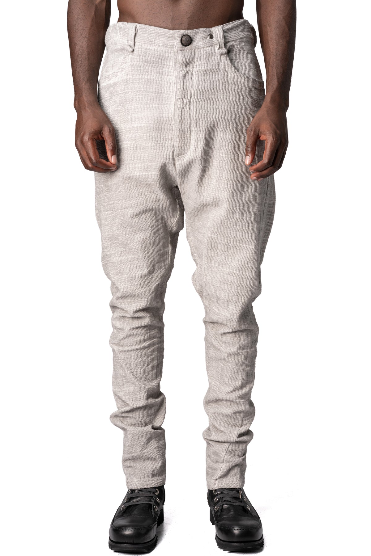 Structured cotton trousers, Alu