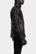D.Hygen | AW25 - Hooded leather jacket, ST105-0225A