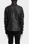 D.Hygen | AW25 - Hooded leather jacket, ST105-0225A