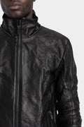 D.Hygen | AW25 - Hooded leather jacket, ST105-0225A