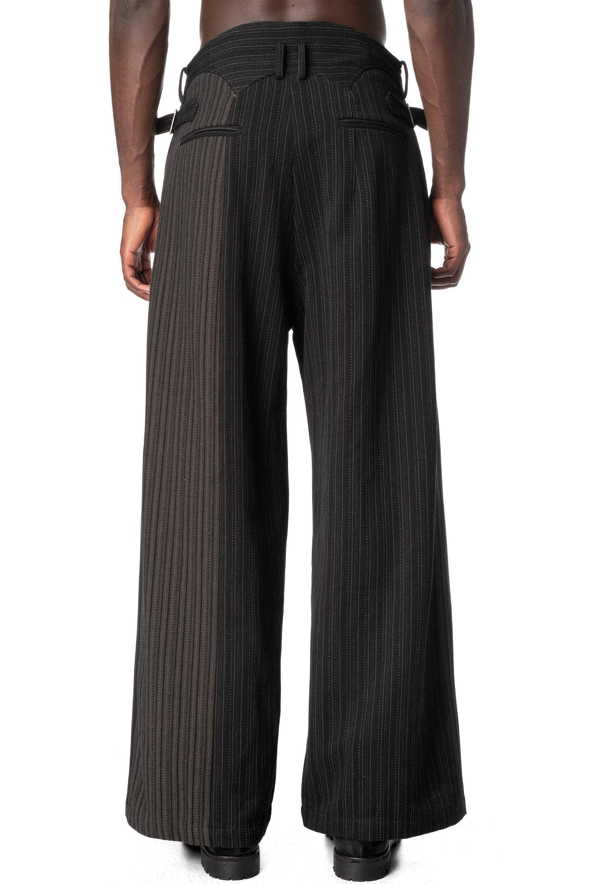 E Pleated Pants, Stripe