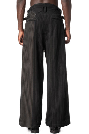 E Pleated Pants, Stripe