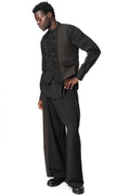 E Pleated Pants, Stripe