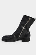 Side zip mid-top leather boots | 698X
