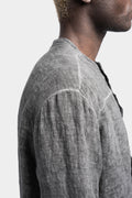 Long asymmetrical front linen shirt