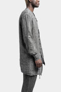 Long asymmetrical front linen shirt