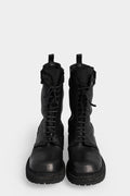 High laced combat zip boots | ER01V