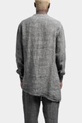 Long asymmetrical front linen shirt