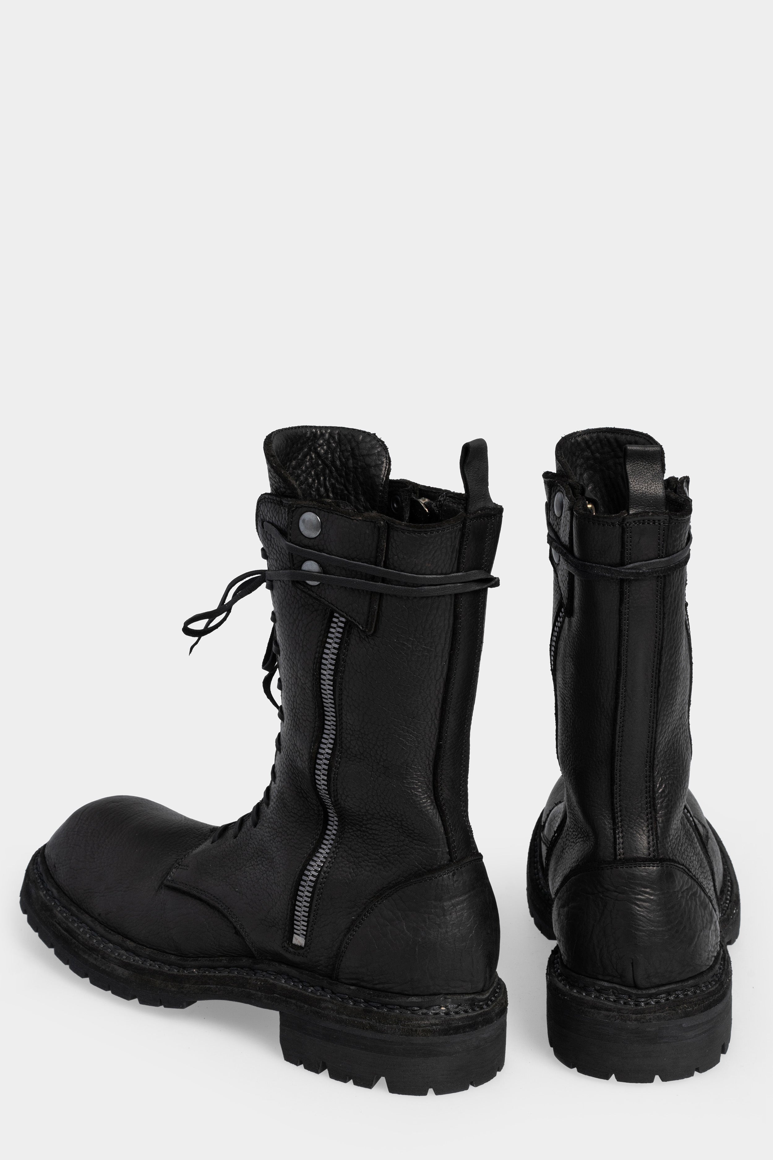 Guidi x StyleZeitgiest | High laced combat zip boots | ER01V