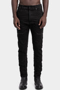 Regular fit scar-stitch detail jeans, Black stone