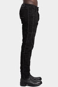 Regular fit scar-stitch detail jeans, Black stone