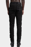 Regular fit scar-stitch detail jeans, Black stone