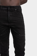 Regular fit scar-stitch detail jeans, Black stone