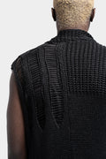 Open knit vest