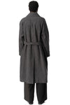 E Belted Overcoat, Grey