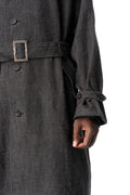 E Belted Overcoat, Grey
