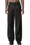 Embroidered Overlock Trousers, Black