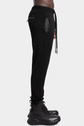 Relaxed wool knit pants, Plain black
