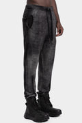 Relaxed wool knit pants, Black spray