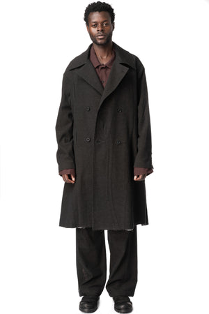 Tailored Double Breasted Trench, Black