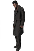 Tailored Double Breasted Trench, Black