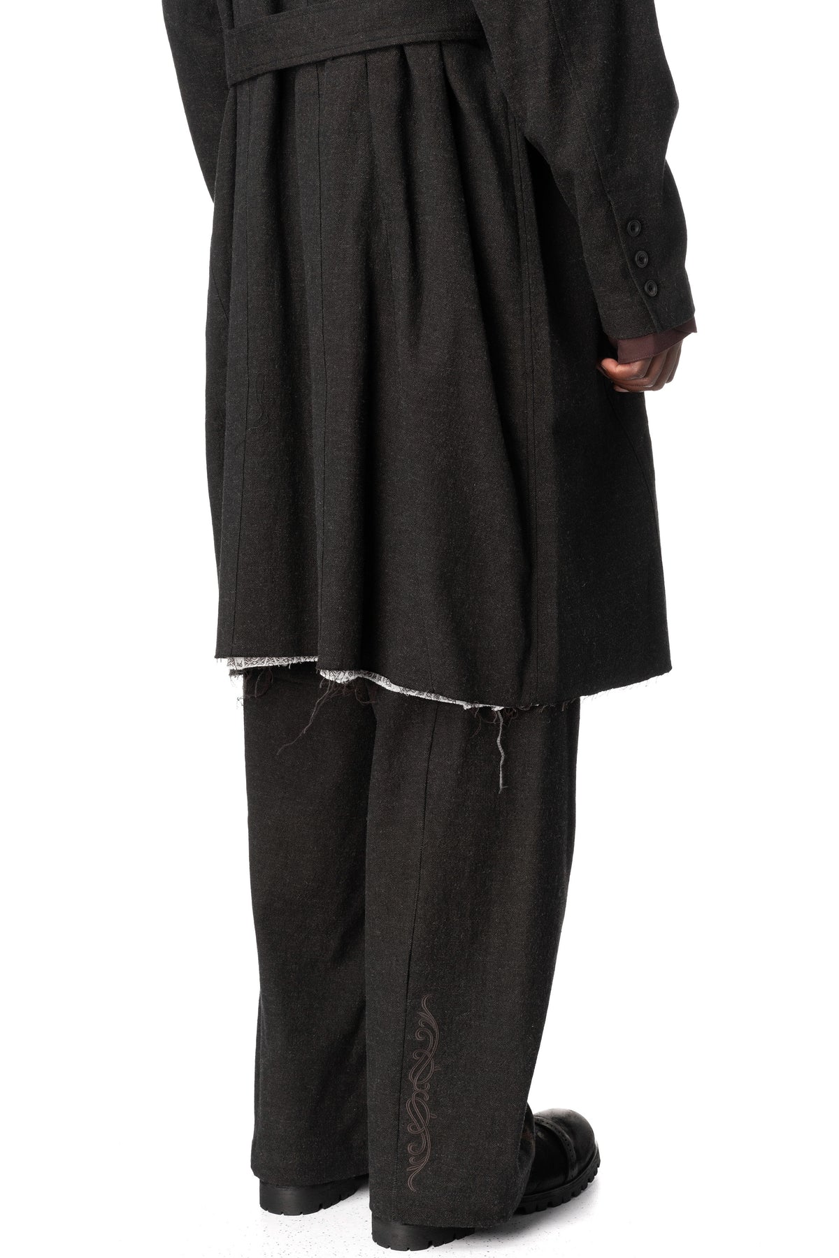 Tailored Double Breasted Trench, Black