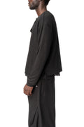 Double Layered Henley, Black