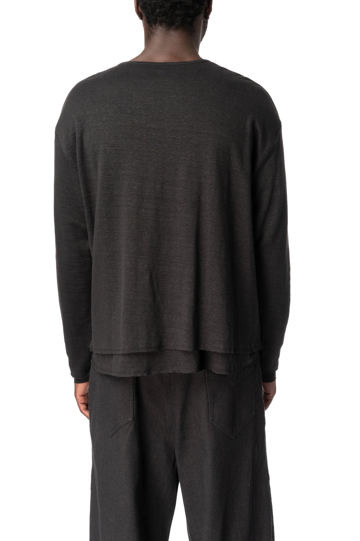 Double Layered Henley, Black