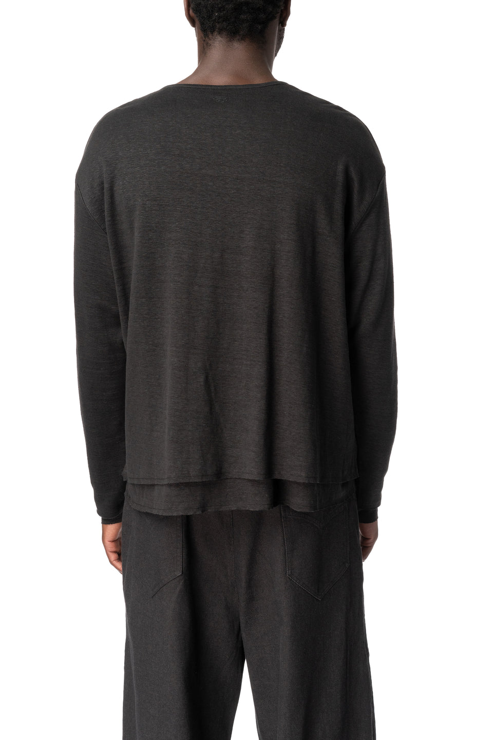 Double Layered Henley, Black