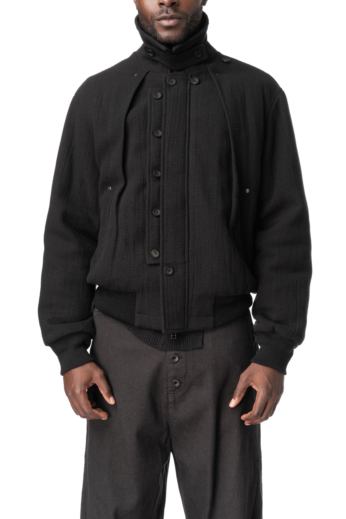 Embellished Bomber Jacket, Black