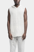 La Haine Inside Us | SS24 - Hooded linen blend tank top, White