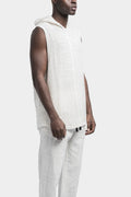 La Haine Inside Us | SS24 - Hooded linen blend tank top, White