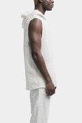 La Haine Inside Us | SS24 - Hooded linen blend tank top, White