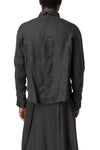 Knitted Panel Tunic Shirt, Grey