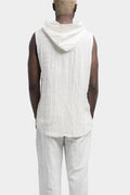 La Haine Inside Us | SS24 - Hooded linen blend tank top, White