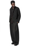 Distressed Knitted Blazer, Black