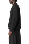 Distressed Knitted Blazer, Black