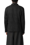 Distressed Knitted Blazer, Black