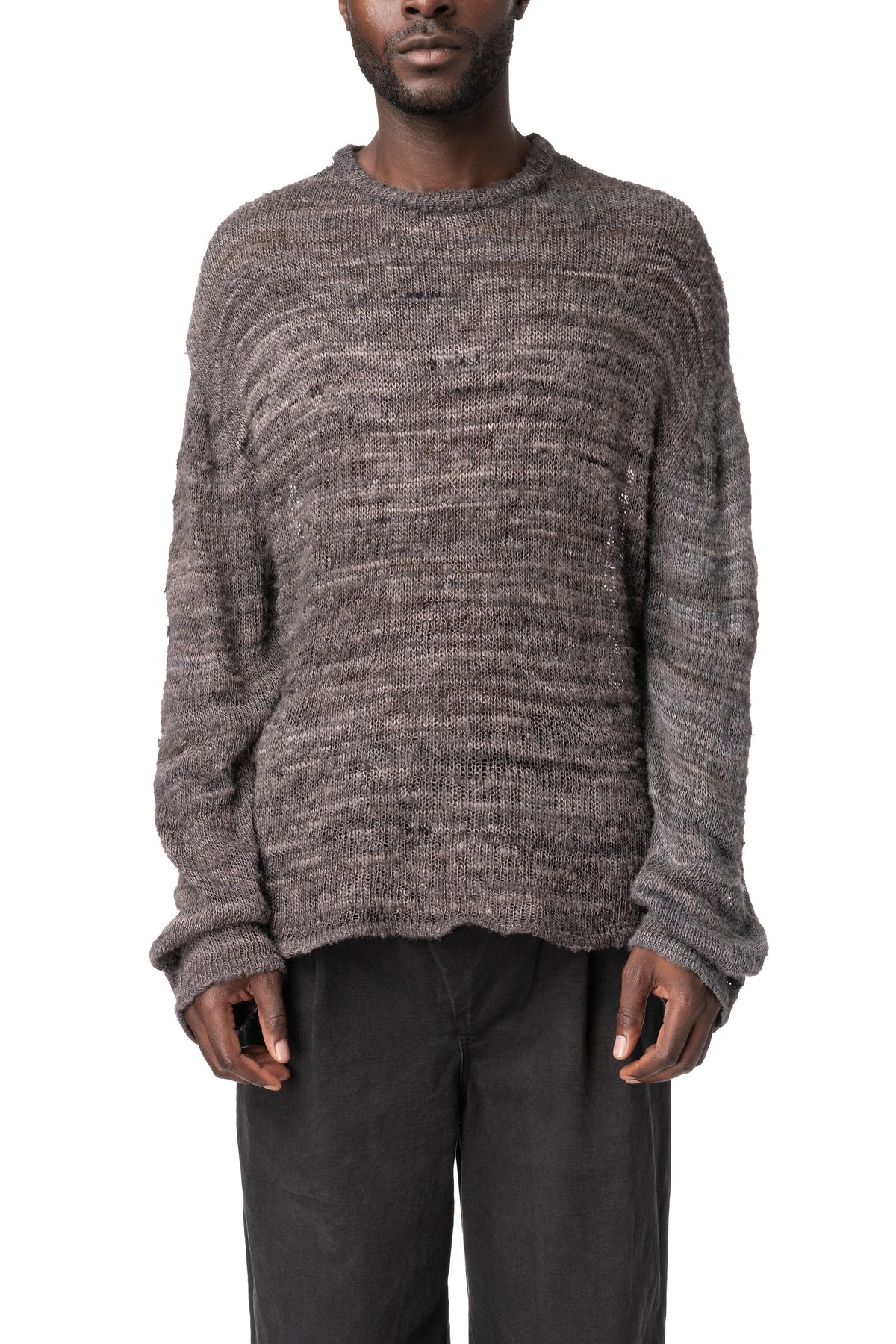 Tussah silk knit sweater