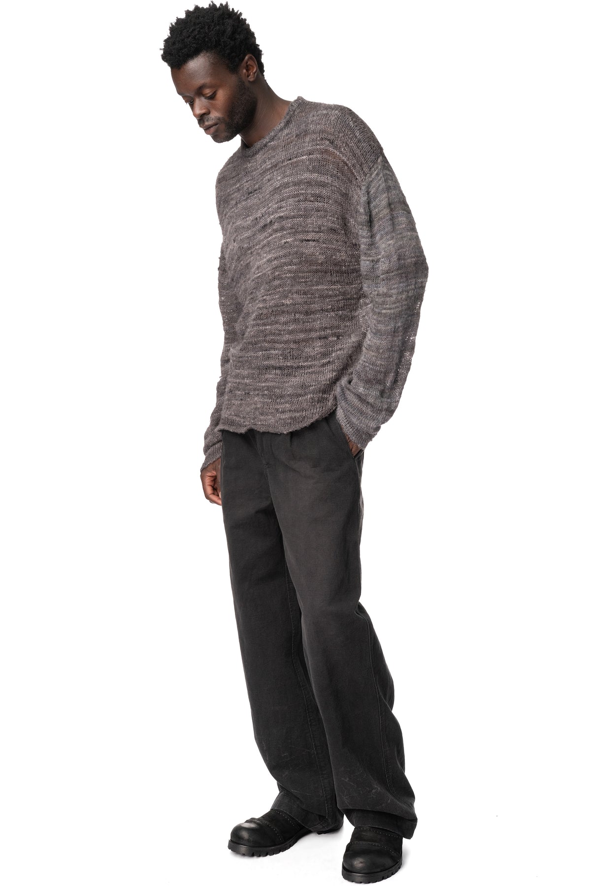 Tussah silk knit sweater