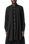 Oversized longline crinkle shirt, Black