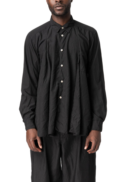 Crinkled long sleeve shirt